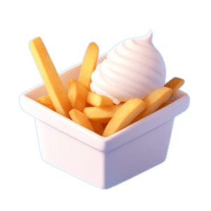 Ice cream and fries